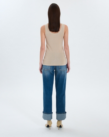 Nara sweater Champagne fitted tank top ZAPA