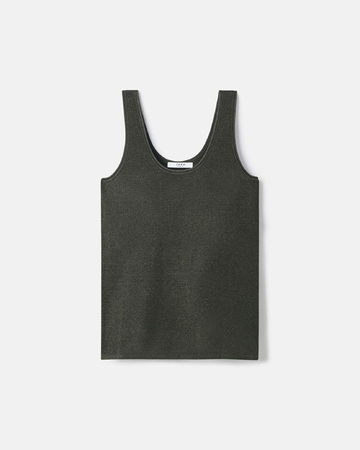Top Nara Glittery khaki tank top ZAPA