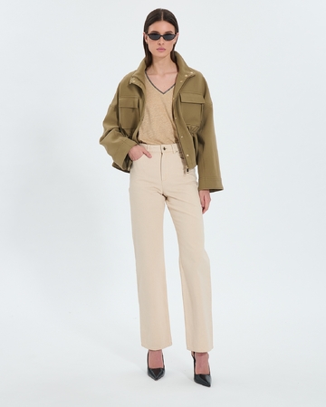 Top Tasmanie Beige jersey top ZAPA