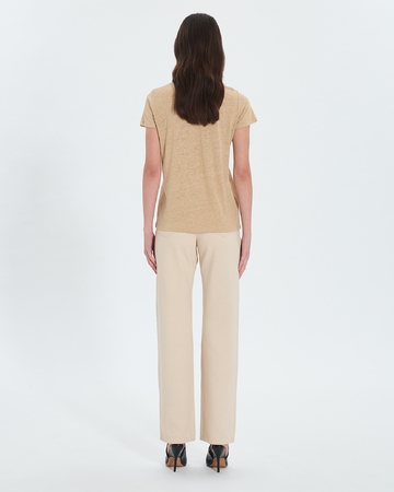 Top Tasmanie Beige jersey top ZAPA