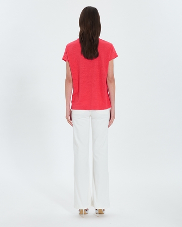 Top Thebes Coral linen top ZAPA