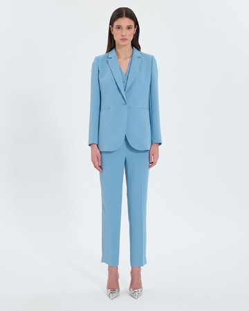 Victorina jacket Blue crepe suit jacket ZAPA