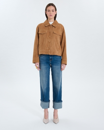Monge coat Beige suede coat ZAPA