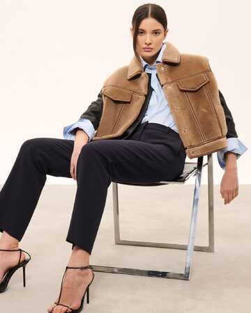 Monjo Jacket Camel sleeveless jacket ZAPA