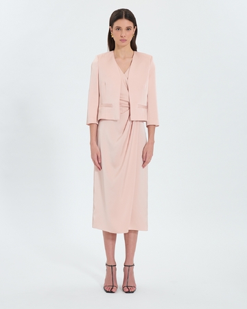 Vickio jacket Short nude satin jacket ZAPA