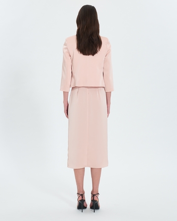 Vickio jacket Short nude satin jacket ZAPA
