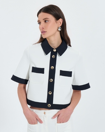Vanilla Shirt Short two-tone shirt ZAPA
