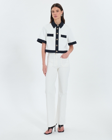 Vanilla Shirt Short two-tone shirt ZAPA