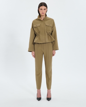 Vahite Jacket Short khaki jacket ZAPA