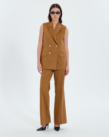 Vaasa jacket Tobacco sleeveless jacket ZAPA