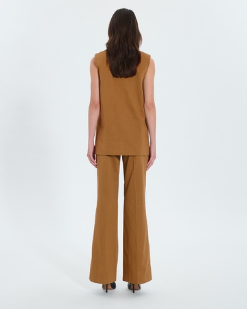 Vaasa jacket Tobacco sleeveless jacket ZAPA
