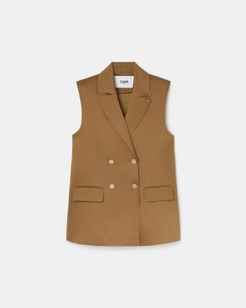 Vaasa jacket Tobacco sleeveless jacket ZAPA
