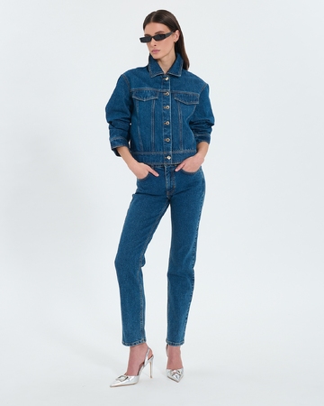 Monge jacket Baby blue denim jacket ZAPA