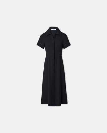 Rilene dress Black crepe shirt dress ZAPA