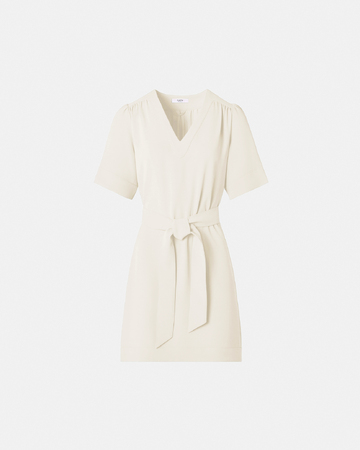 Retie Dress Fitted dress in ecru crepe ZAPA
