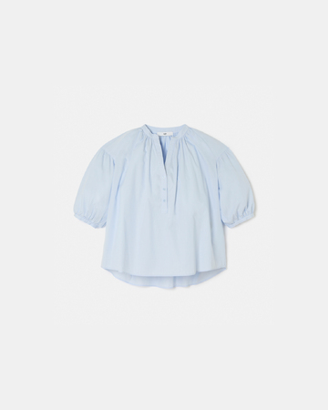 Cora Shirt Sky blue flowy cotton blouse ZAPA