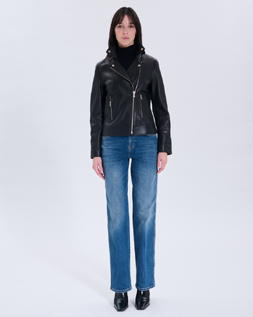 Hancore Jacket Black Leather Perfecto ZAPA