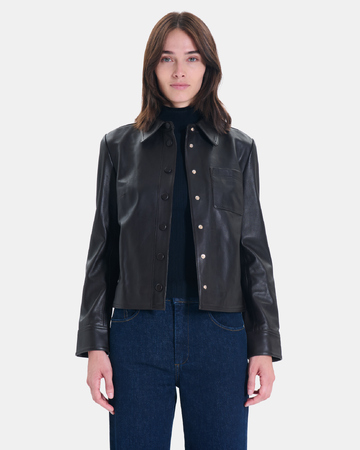 Conie Shirt Chocolate leather shirt ZAPA