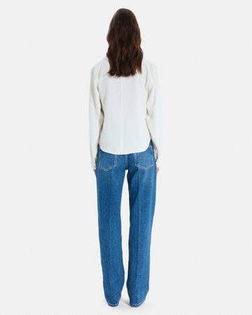 Top Taro Ecru long-sleeved top with a high neck ZAPA