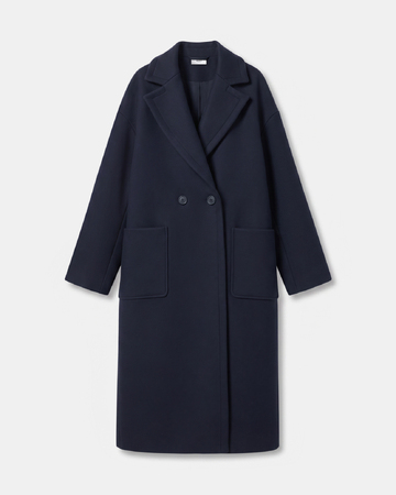 Miranda Coat Long nighttime wool-blend coat ZAPA