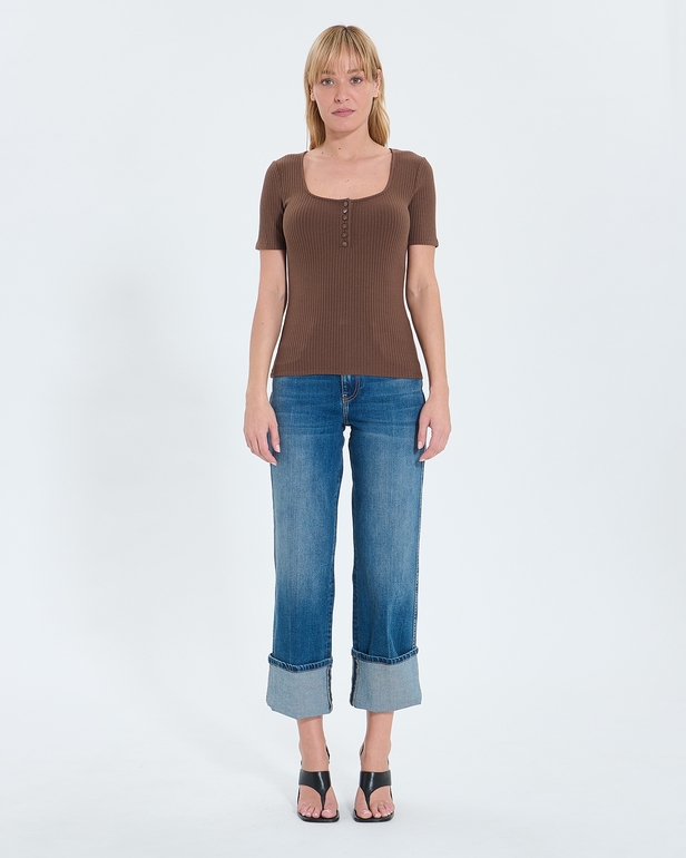 Top Toyan Chocolate fitted top ZAPA