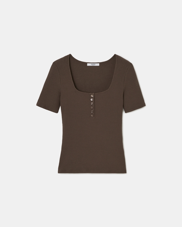 Top Toyan Chocolate fitted top ZAPA