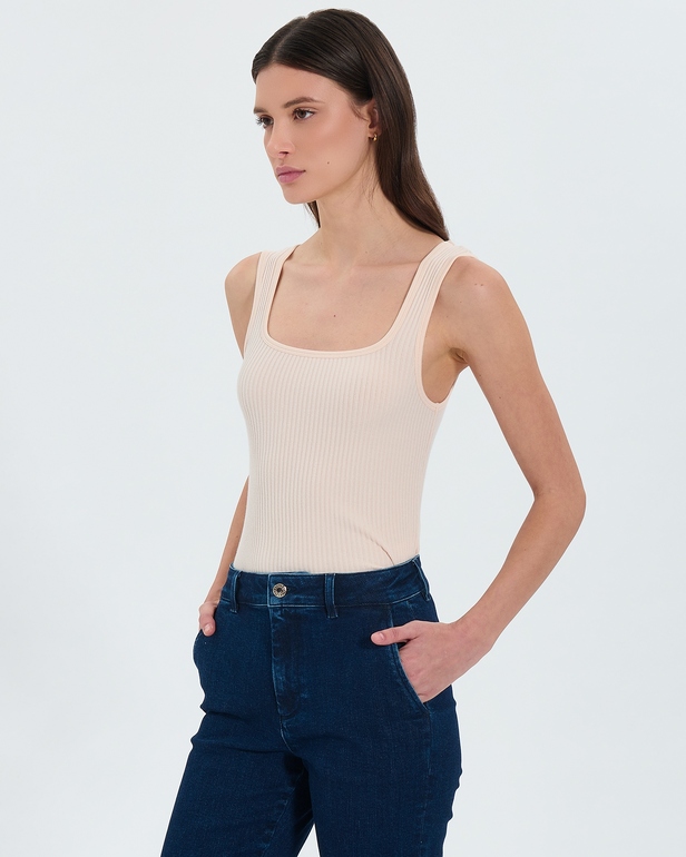Top Torride Khaki knitted tank top ZAPA
