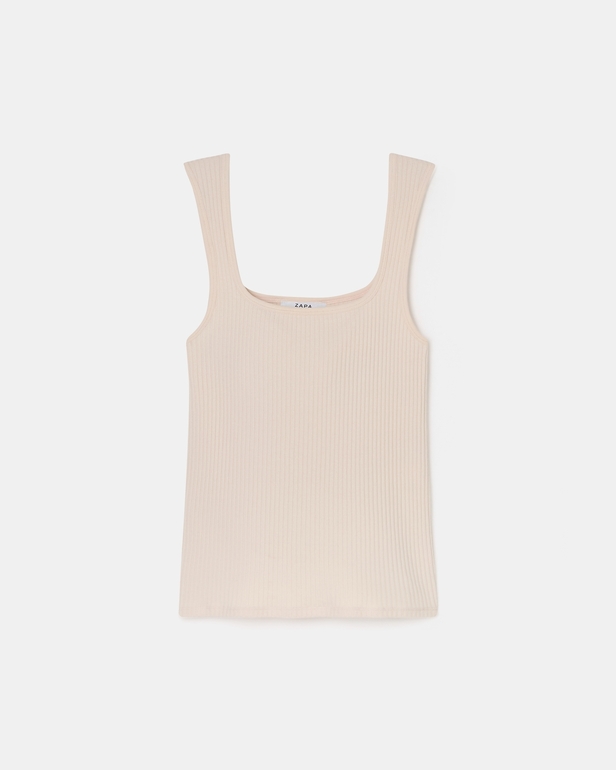 Top Torride Khaki knitted tank top ZAPA
