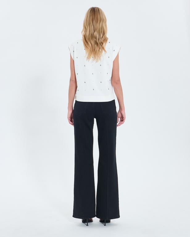 Top Trisha Ecru sleeveless top ZAPA