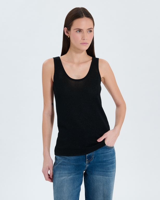Nara sweater Black fitted tank top ZAPA