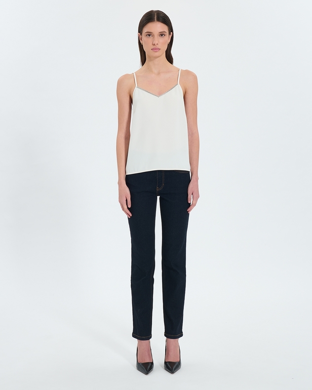 Top Tobera Ecru tank top ZAPA