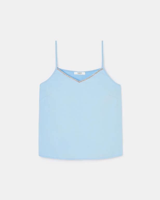 Top Tobera Sky blue tank top ZAPA