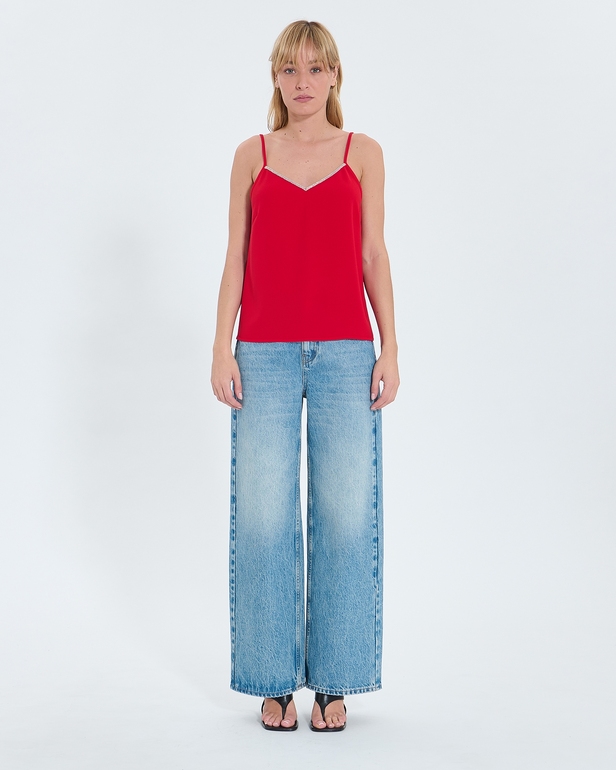 Top Tobera Red tank top ZAPA