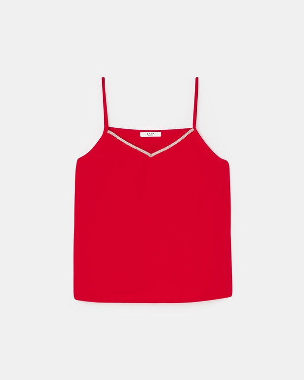 Top Tobera Red tank top ZAPA