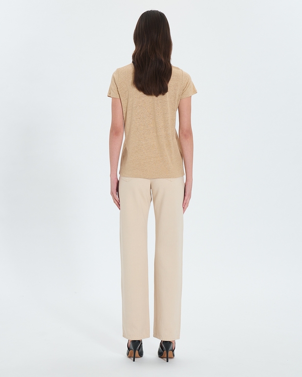 Top Tasmanie Beige jersey top ZAPA