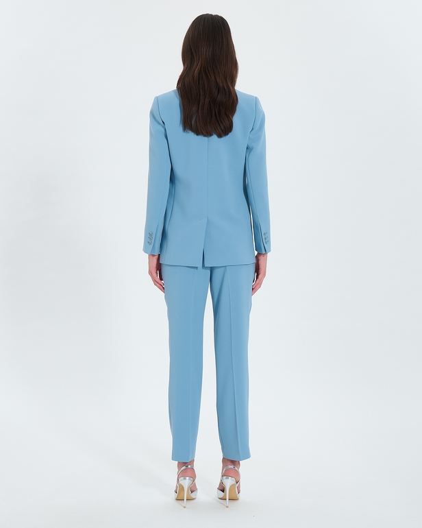 Victorina jacket Blue crepe suit jacket ZAPA