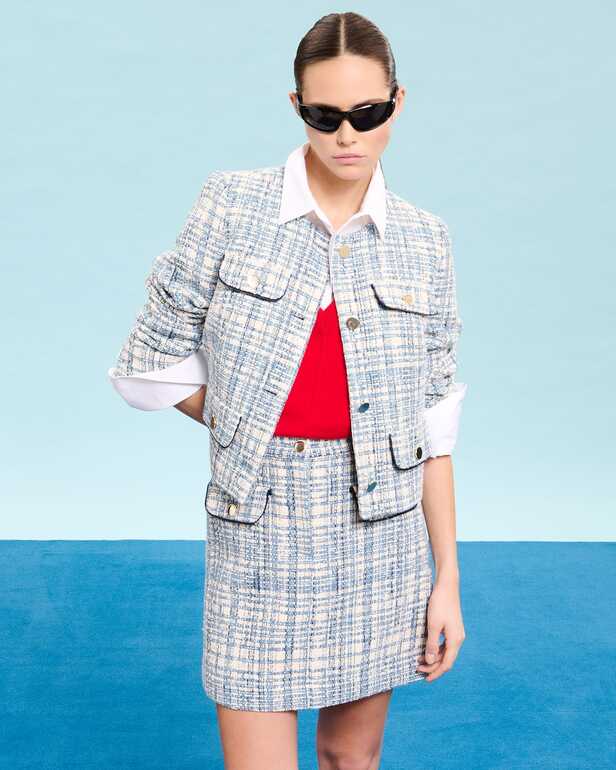 Valsa Jacket Blue tweed jacket ZAPA