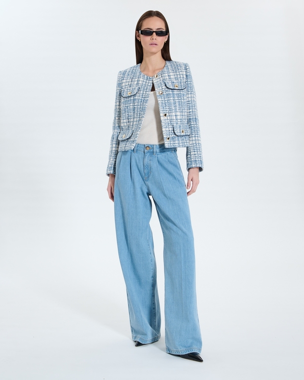 Valsa Jacket Blue tweed jacket ZAPA