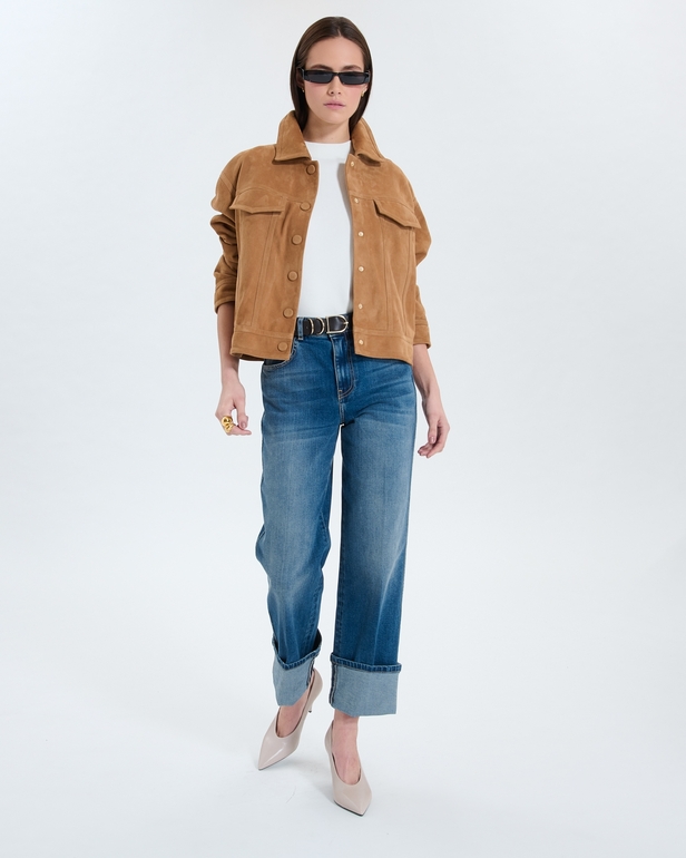Monge coat Beige suede coat ZAPA