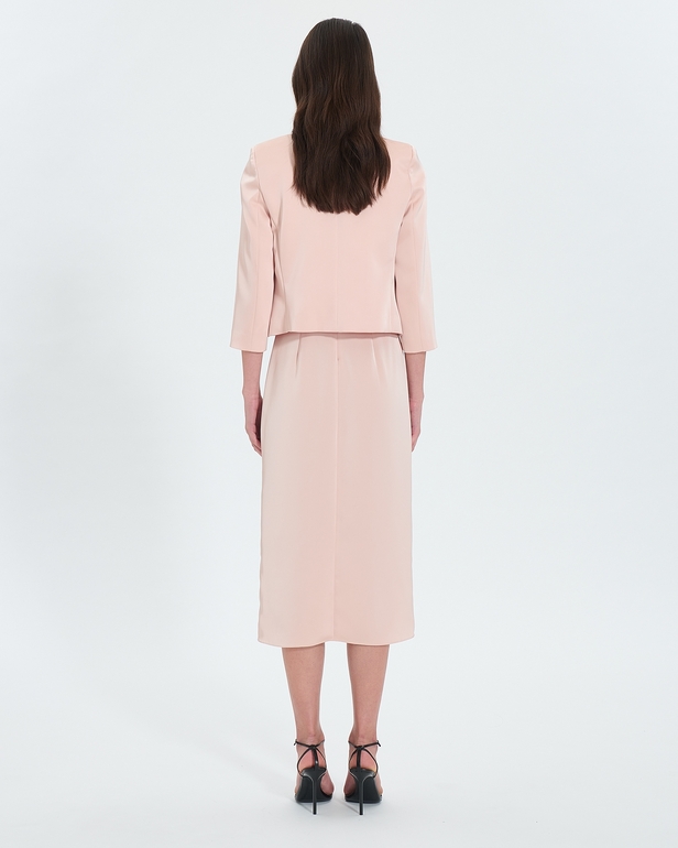 Vickio jacket Short nude satin jacket ZAPA