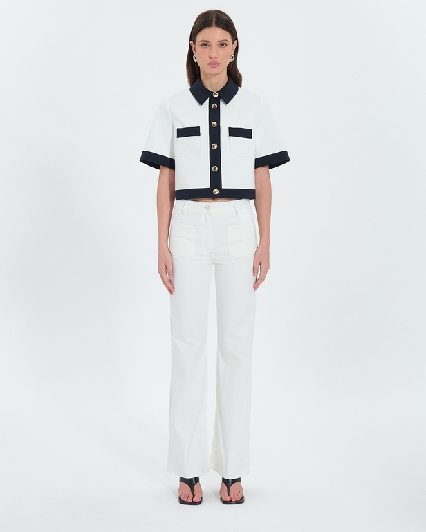 Vanilla Shirt Short two-tone shirt ZAPA
