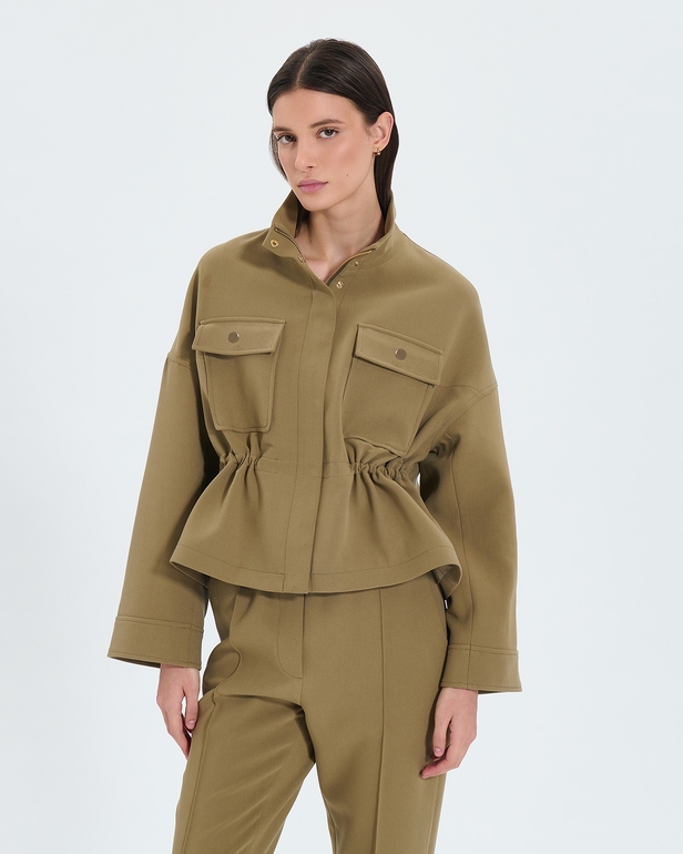 Vahite Jacket Short khaki jacket ZAPA