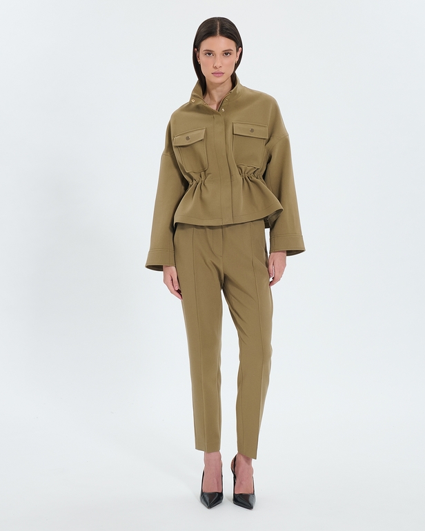 Vahite Jacket Short khaki jacket ZAPA