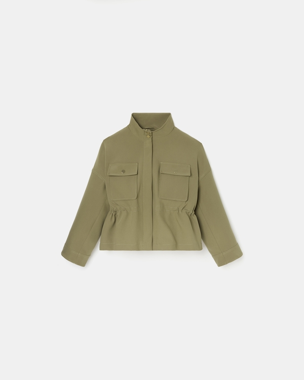 Vahite Jacket Short khaki jacket ZAPA