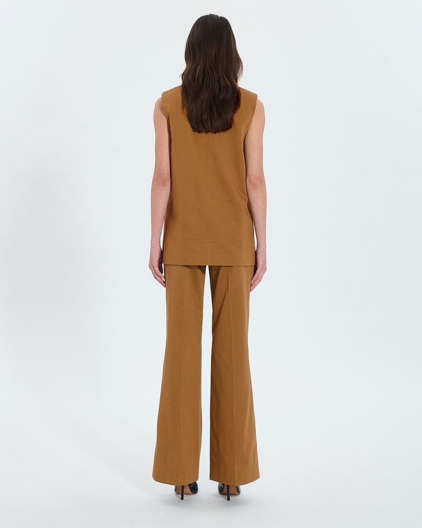 Vaasa jacket Tobacco sleeveless jacket ZAPA