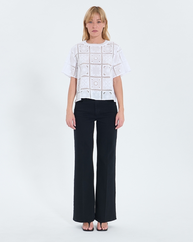 Top Trevor Top in ecru English embroidery ZAPA