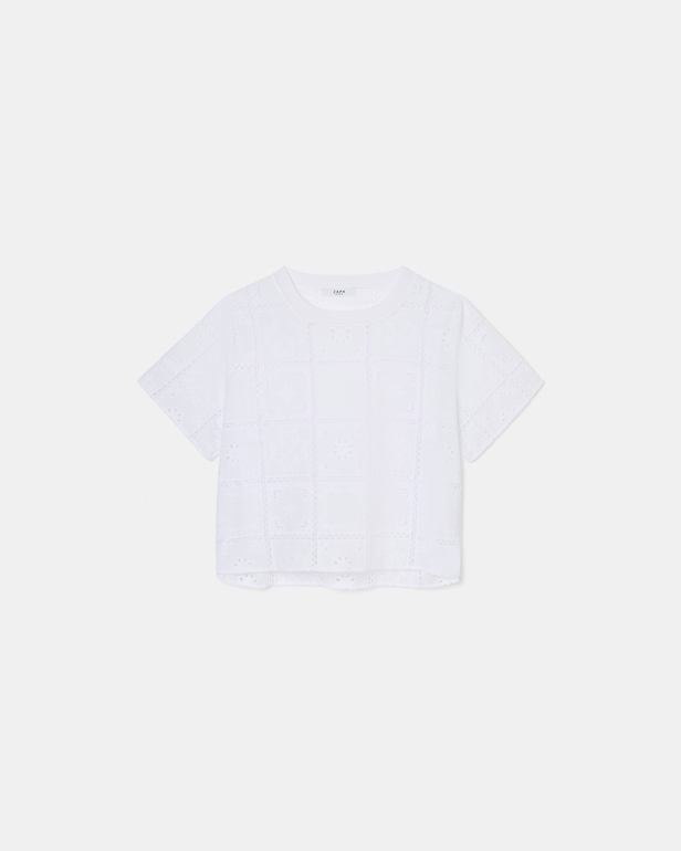 Top Trevor Top in ecru English embroidery ZAPA