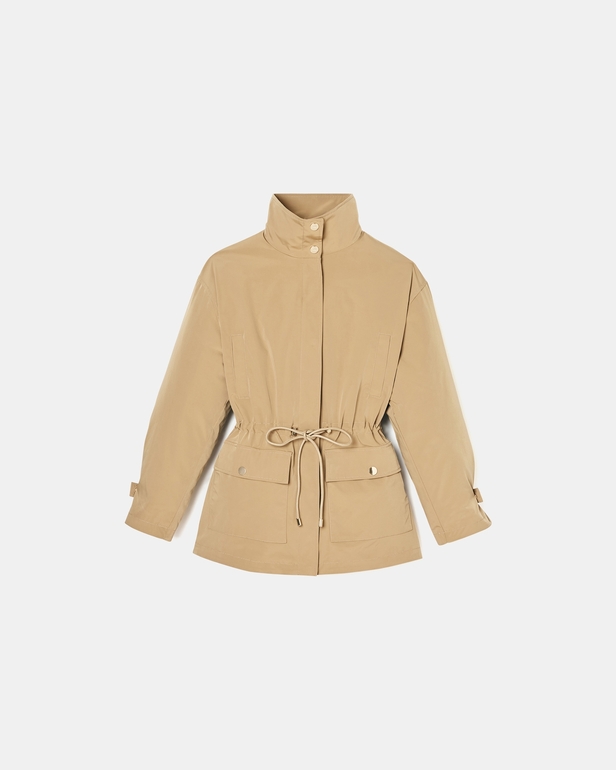 Tama raincoat Beige adjustable trench coat ZAPA