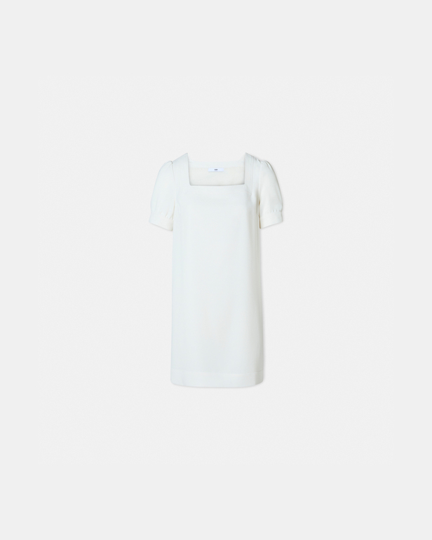 Rina dress Straight dress in ecru crepe ZAPA