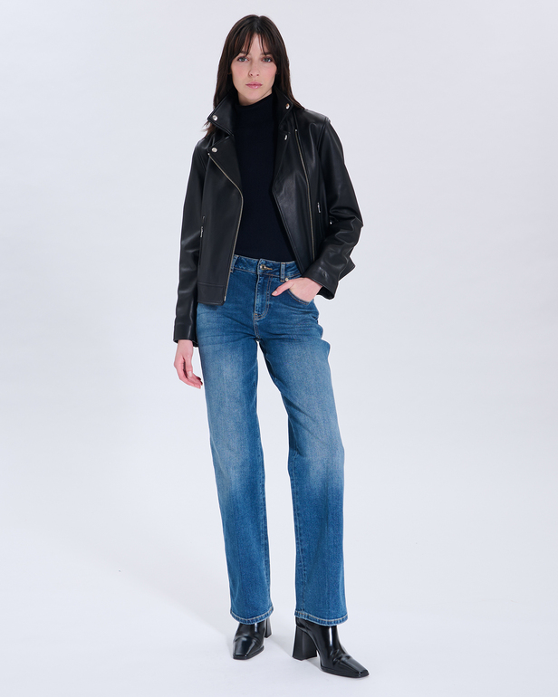 Hancore Jacket Black Leather Perfecto ZAPA